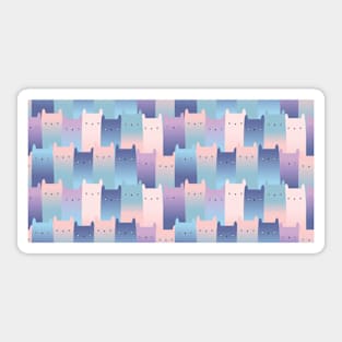 Pastel cats large Sticker